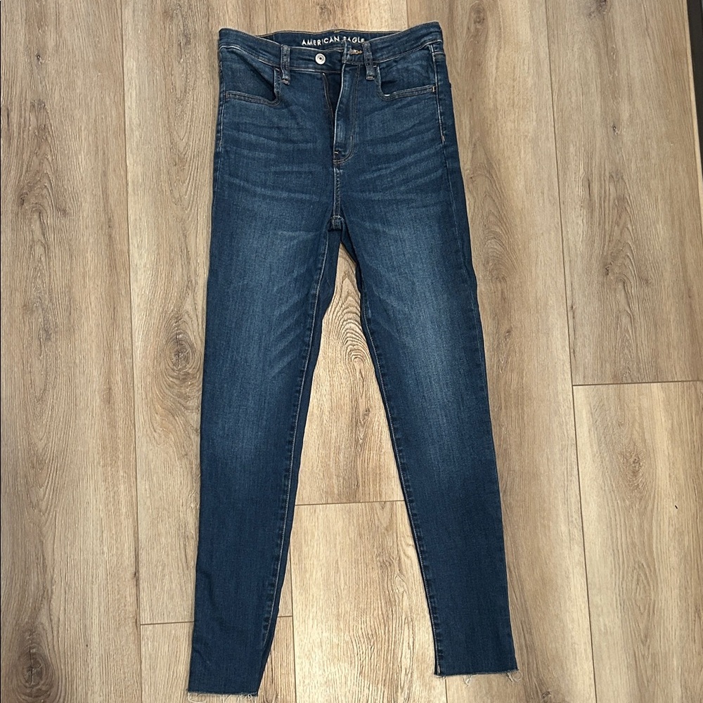 American Eagle Outfitters Women's Dark Blue Skinny Jeans